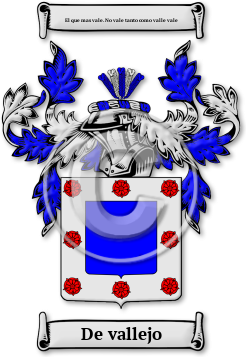 De vallejo Family Crest Download (jpg) Legacy Series - 150 DPI